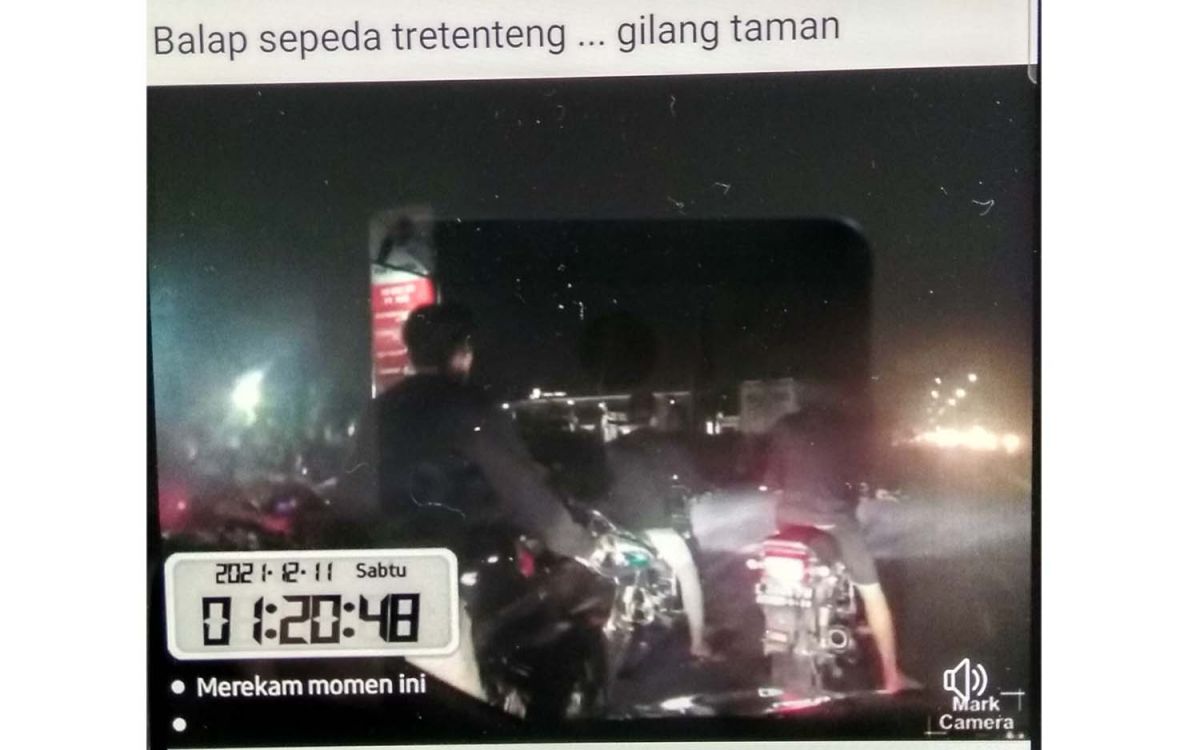 Balap liar disebut di Sidoarjo (Foto: Tangkapan layar video viral)