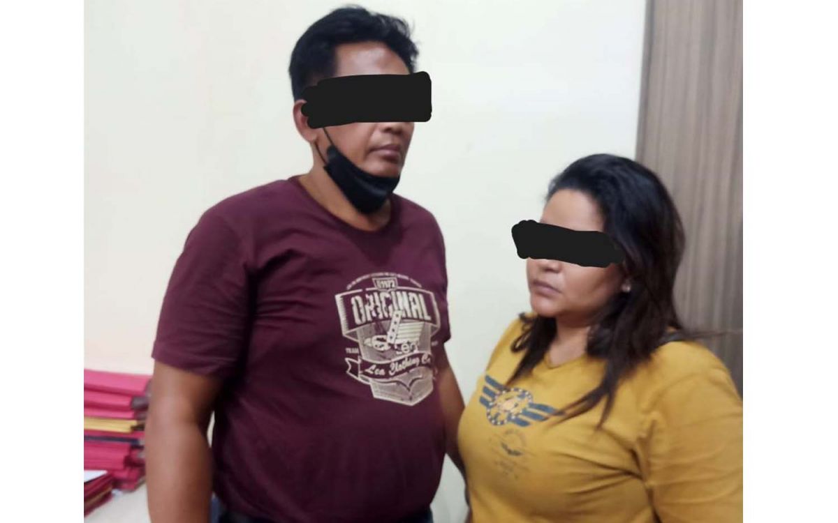 ASN di Pemkot Surabaya yang terlibat penipuan dan istri sirinya (Foto: Satreskrim Polrestabes Surabaya)