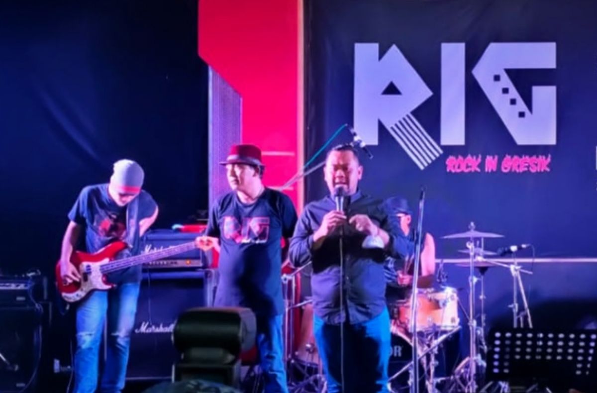 Bupati Gresik Fandi Akhmad Yani saat menghadiri acara HUT RIG (Foto: Sahlul Fahmi/jatimnow.com)