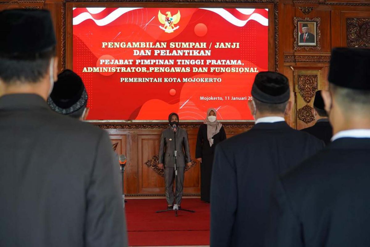 Sejumlah pejabat di Pemkot Mojokerto dimutasi (Foto: Dinas Kominfo Kota Mojokerto)