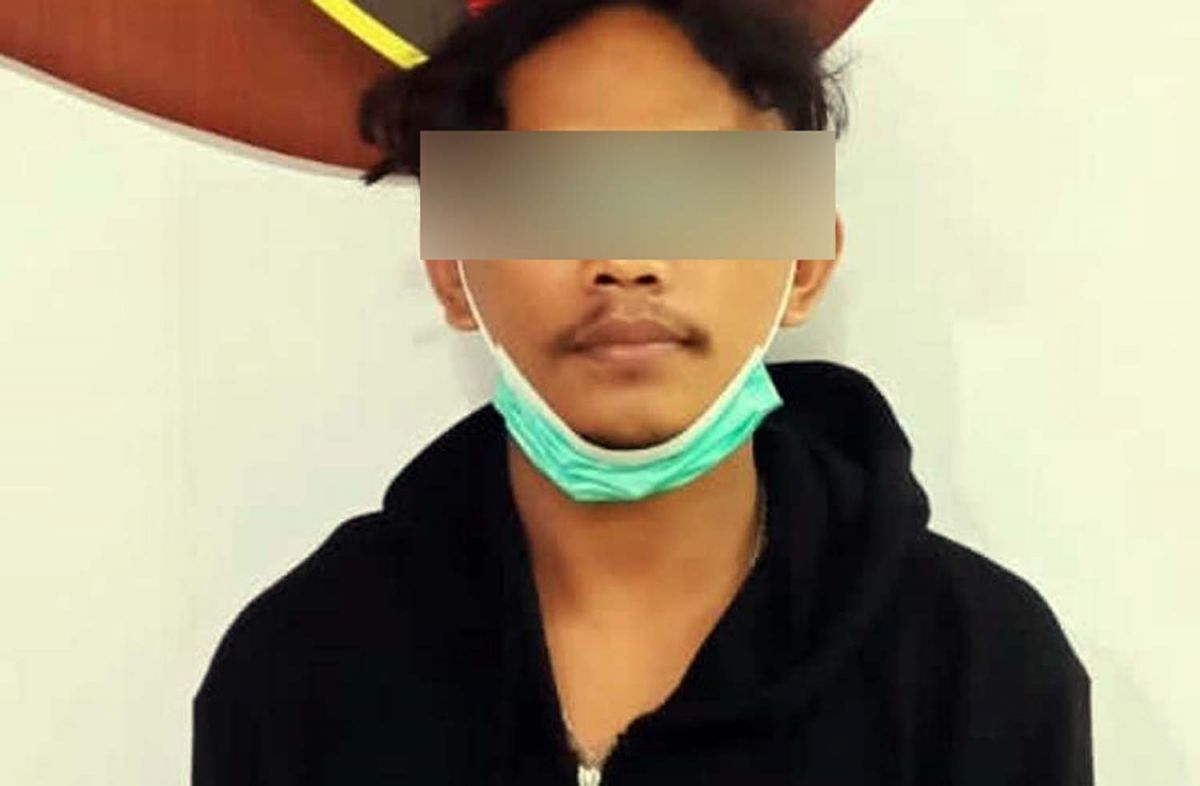 Pengamen asal Bandung yang hajar tante-tante di Surabaya karena ajakan begituan ditolak (Foto: Unit PPA Polrestabes Surabaya)