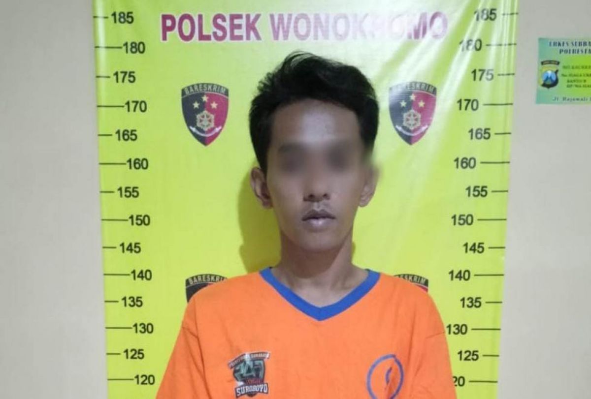 Pengamen asal Pacitan aniaya petugas Satpol PP di Surabaya hingga babak belur. (Foto: dok Polsek Wonokromo/jatimnow.com)