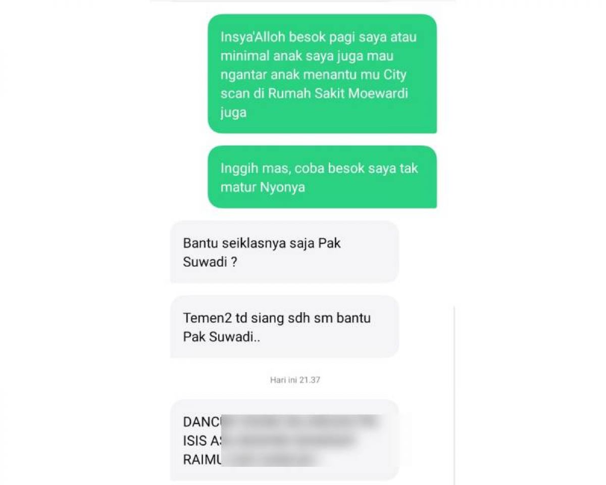 Tangkapan layar Camat Pudak nyaris ditipu pria mengaku wartawan.