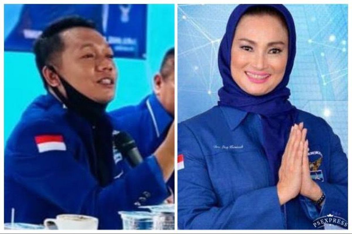 Ketua DPC Partai Demokrat Kediri Yakup dan Ketua DPC Partai Demokrat Kota Surabaya Lucy Kurniasari. (Foto: Dok. Partai Demokrat)