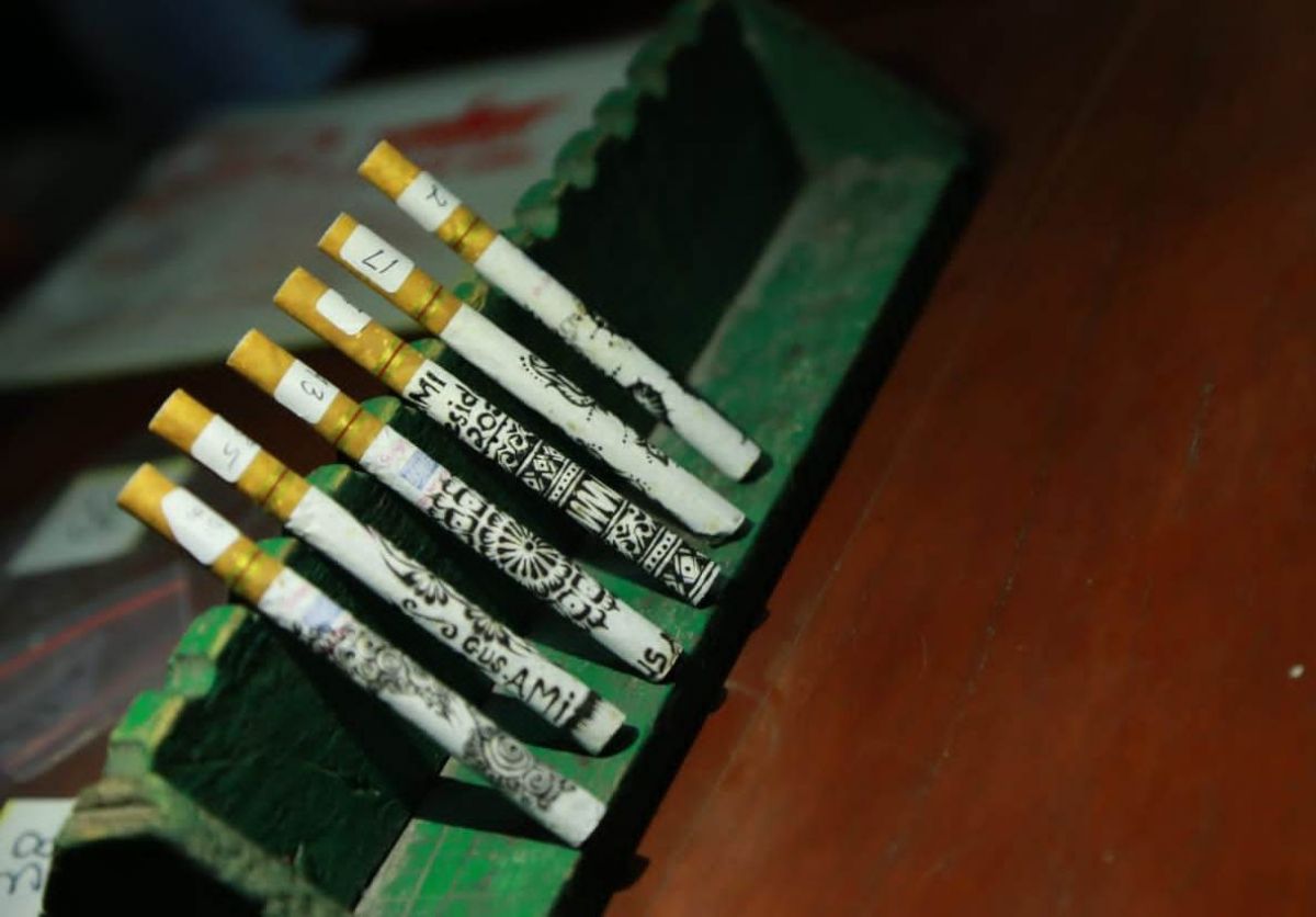 Hasil karya peserta lomba cethe di Tuluagung. (Foto: Adimas for jatimnow.com)