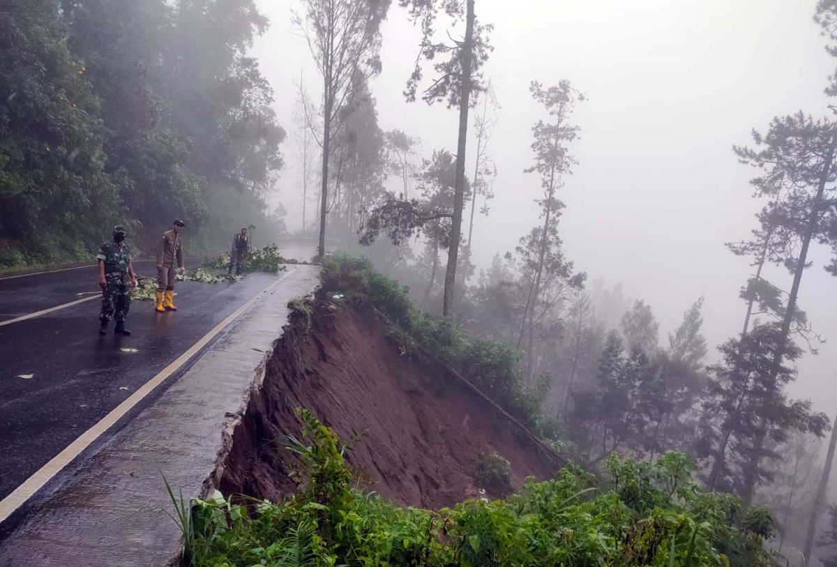 Longsor di lereng Gunung Bromo sisi Pasuruan