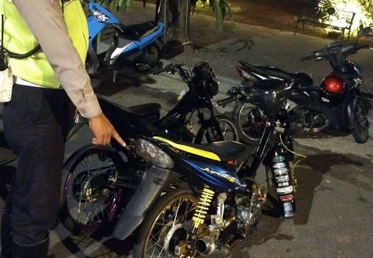 Salah satu motor protolan disita tim Satlantas Polresta Banyuwangi