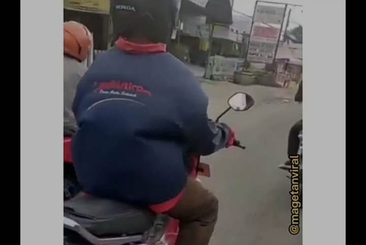 Tangkapan layar aksi kejar terduga pelaku begal payudara di Madiun.