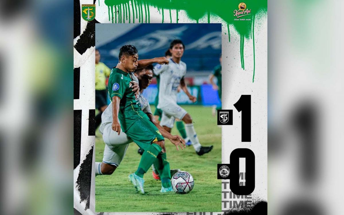 Persebaya menang 1-0 atas Arema FC (Foto: Instagram @officialpersebaya)