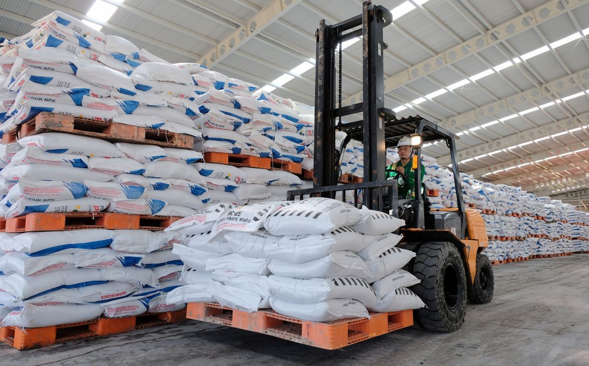 Ilustrasi stok pupuk bersubsidi di PT Petrokimia Gresik (Foto: Humas PT Petrokimia Gresik)