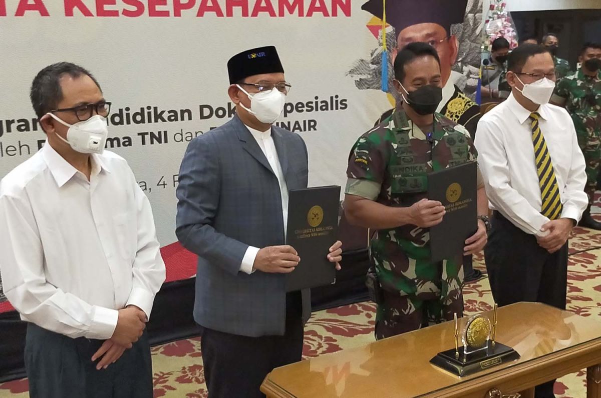 TNI Teken Kerjasama dengan Unair untuk Program Pendidikan Dokter Spesialis