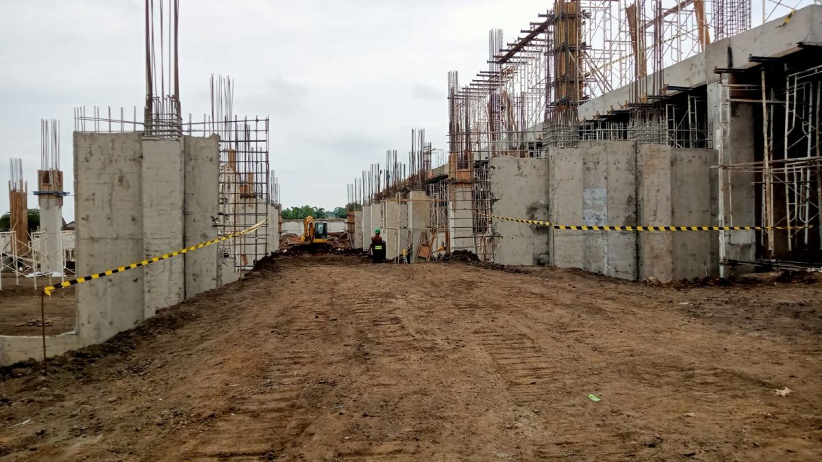 Pembangunan Pasar Induk Among Tani Kota Batu (Foto: Galih Rakasiwi/jatimnow.com)