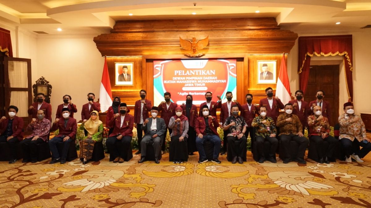 Pelantikan DPD IMM Jatim di Gedung Grahadi, Surabaya.(Foto: Dok. IMM Jatim)