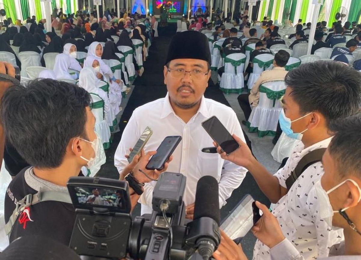Ketua DPD Gerindra Jatim Anwar Sadad saat membuka Gelar Cipta Karya (GCK) di SMK Manbaul Ulum, Bondowoso (Dok Gerindra Jatim/jatimnow.com)