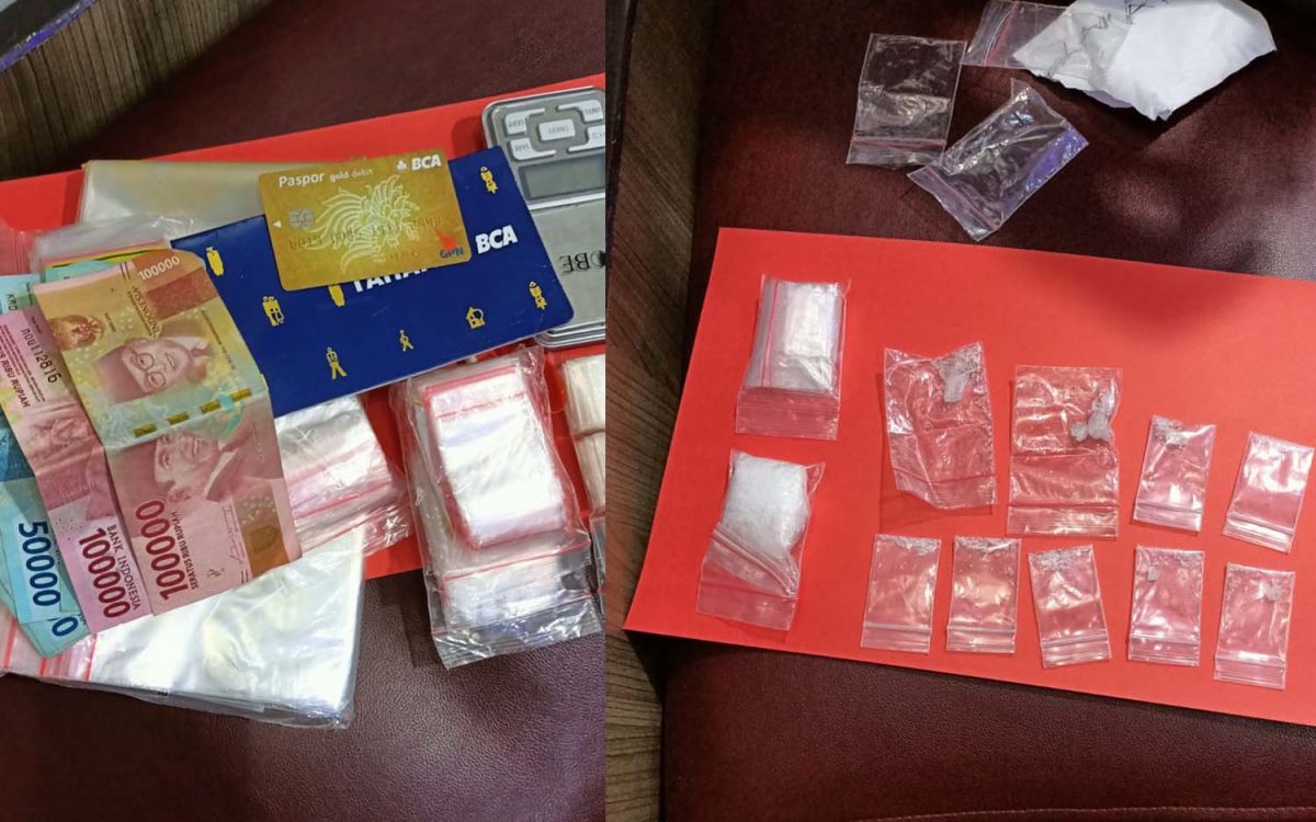 Barang bukti narkoba yang disita (Foto-foto: Unit Reskrim Polsek Sukomanunggal)