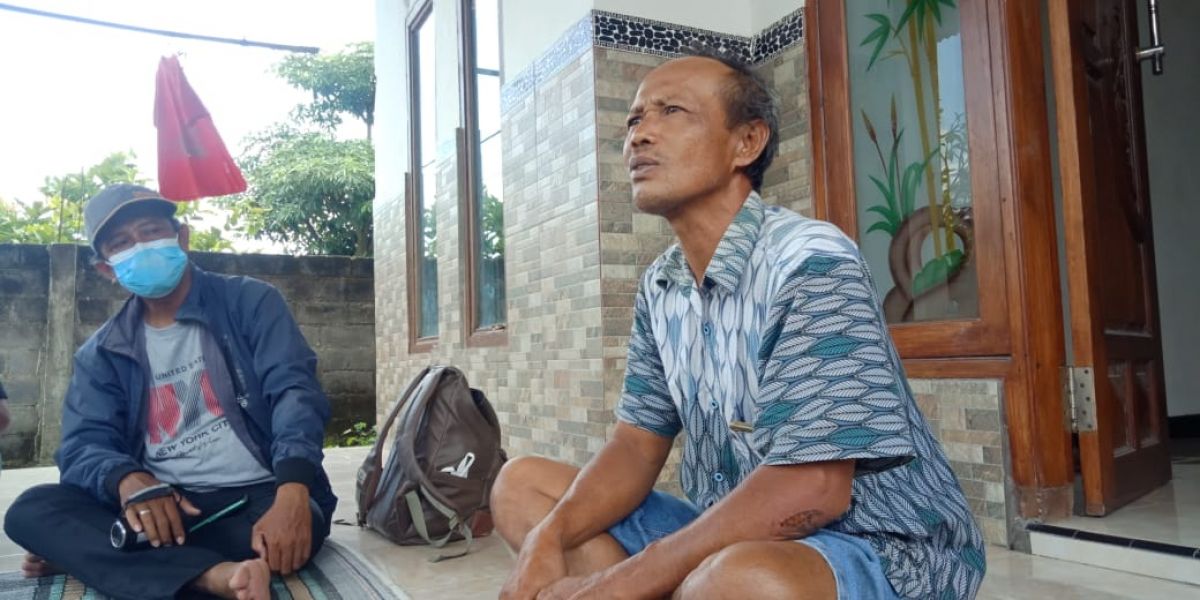 Nur Kholis, salah satu korban yang selamat dari pembacokan. (Foto: Dedy for jatimnow.com)