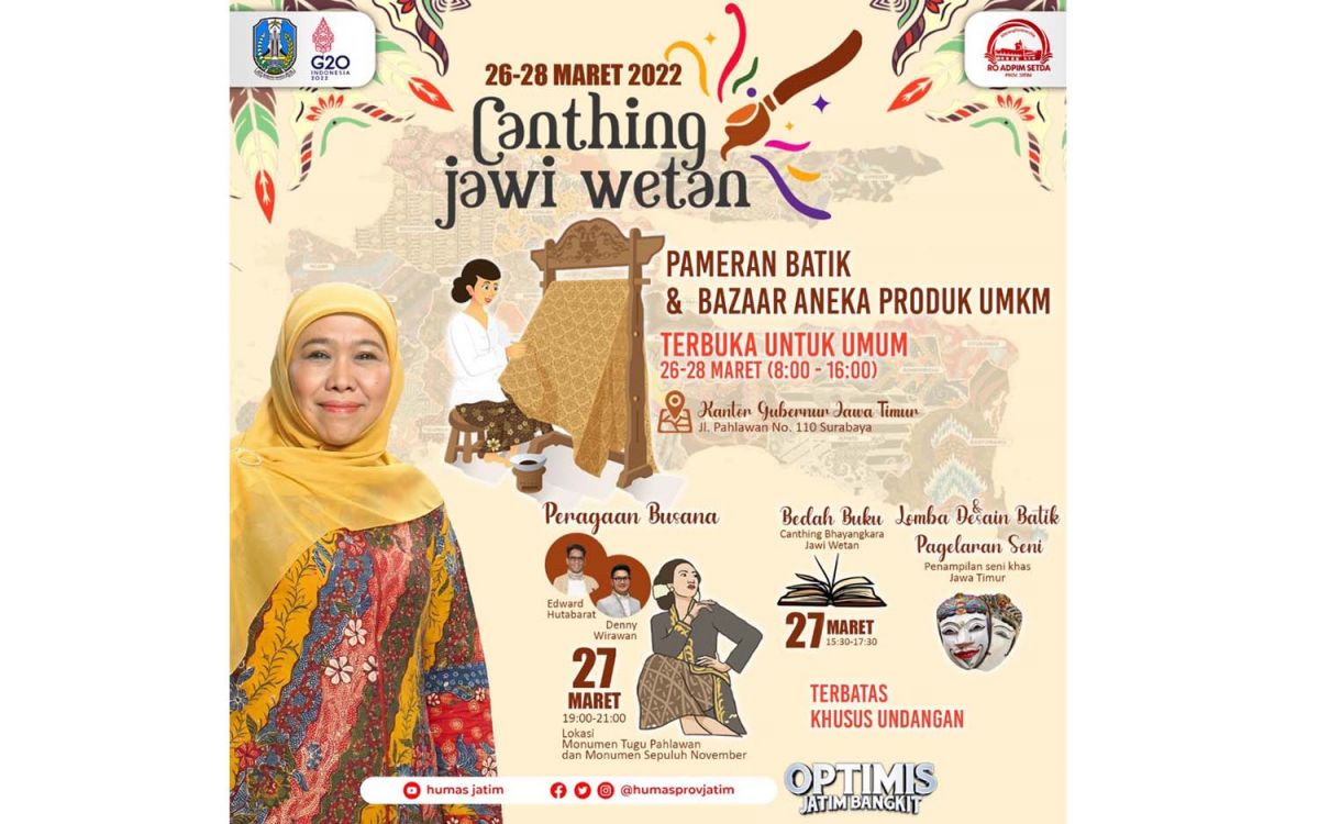 Jatim gelar pameran batik dan UMKM untuk mendorong percepatan pemulihan ekonomi (Foto-foto: Humas Pemprov Jatim)