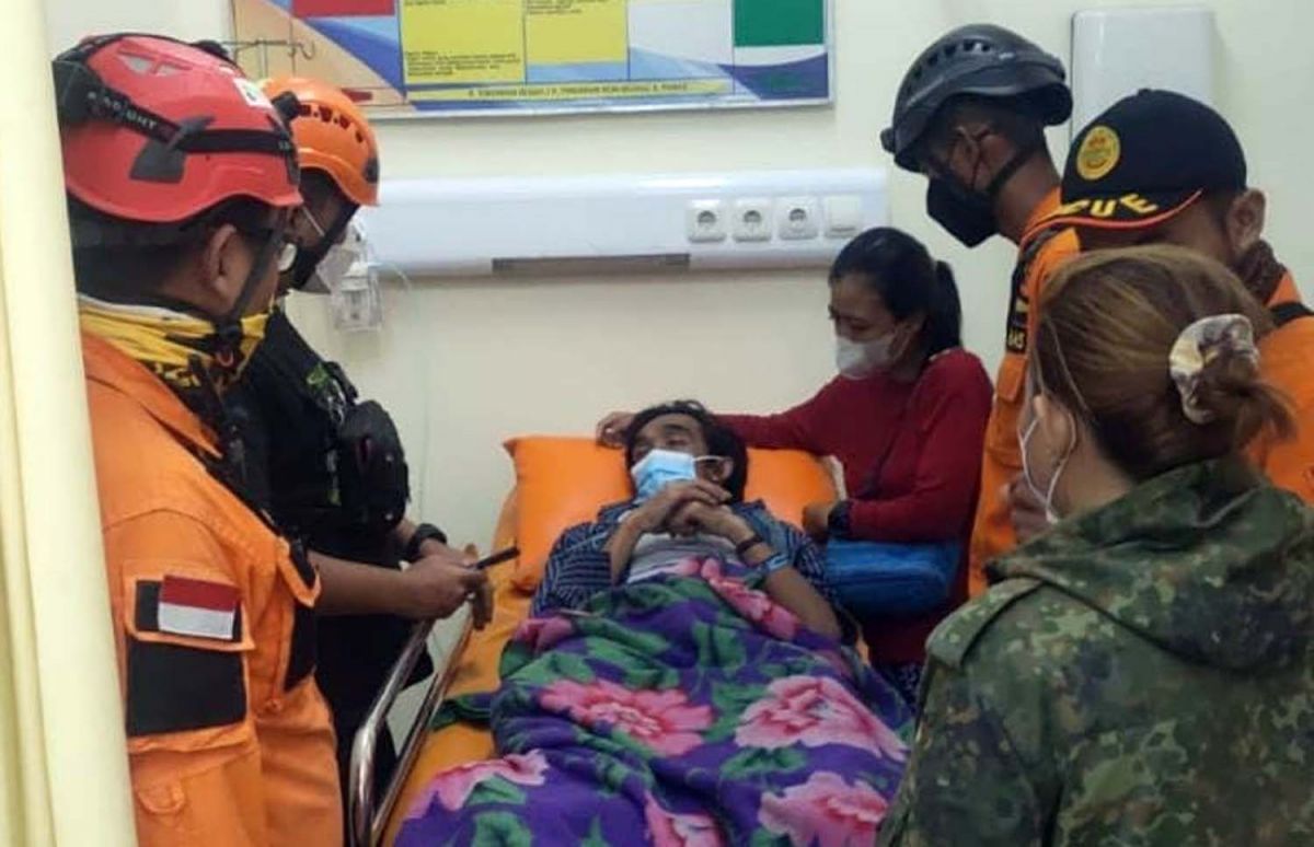 Kondisi terkini Muhammad Naam Kurniawan di RS Marsudi Waluyo, Malang (Foto: Humas Kantor Pencarian dan Pertolongan Surabaya)