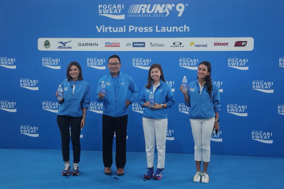 Tangkapan layar saat press conference daring Pocari Sweat Run Indonesia 2022 .