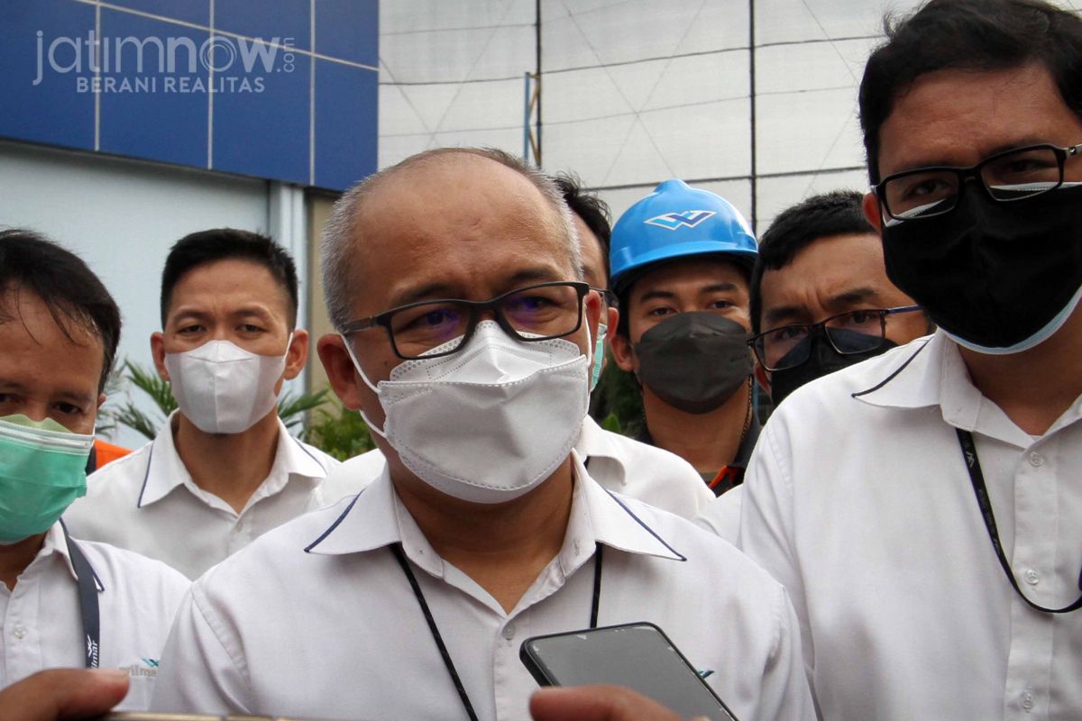 Unit Business Head PT Wilmar Nabati Indonesia Ridwan Brandes, saat memberikan keterangan ke sejumlah awak media di Gresik. (Foto: Sahlul Fahmi/jatimnow.com)