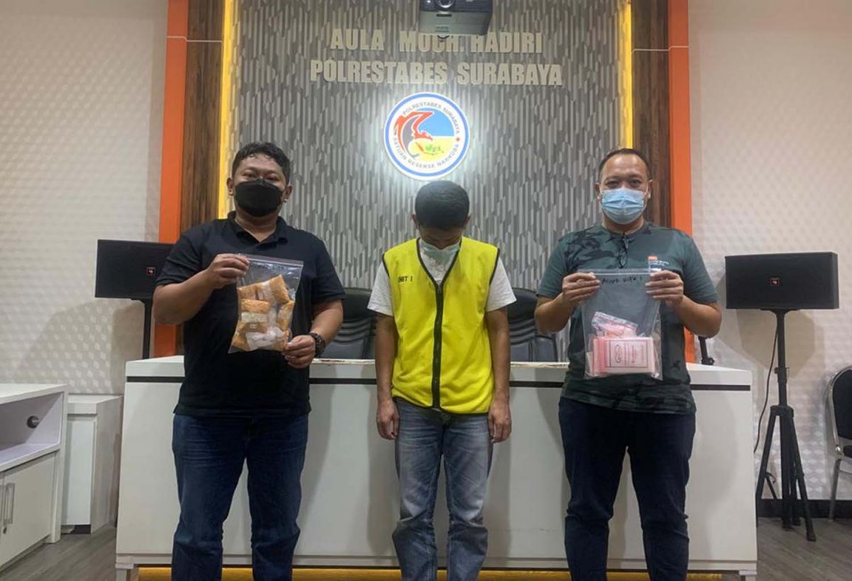 Sindikat narkoba Surabaya-Sumatera diamankan Unit Idik I Satresnarkoba Polrestabes Surabaya