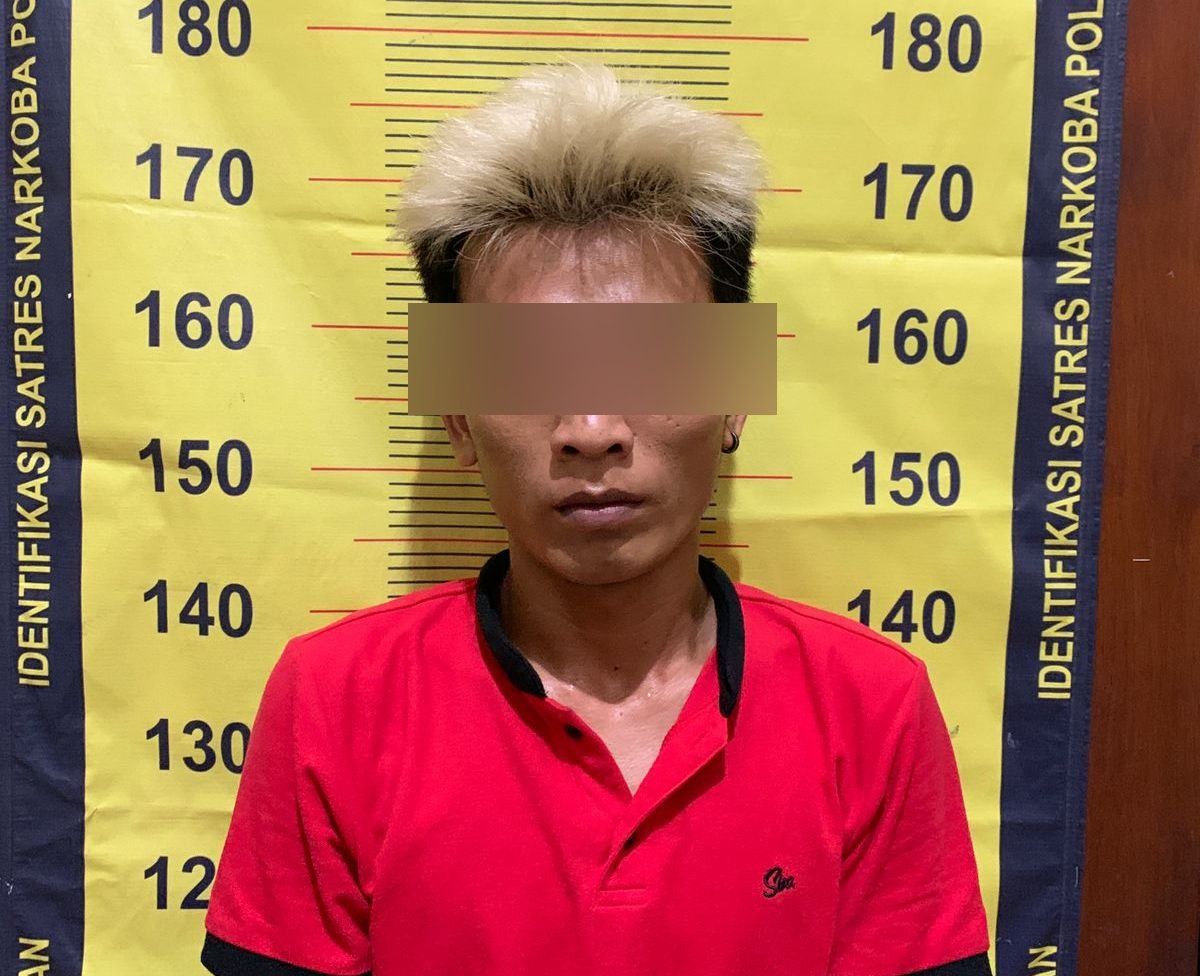 Tersangka Senda Firmansyah.(Foto: Dok. Satreskoba Polres Pasuruan)