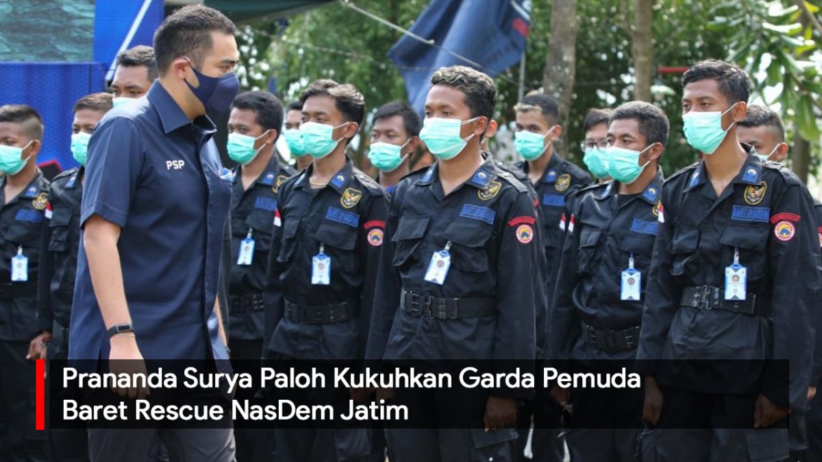 Video: Prananda Surya Paloh Kukuhkan Garda Pemuda Baret Rescue NasDem Jatim