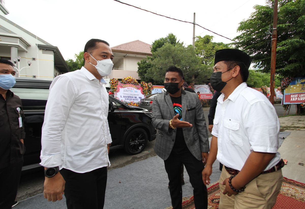 Wali Kota Surabaya Eri Cahyadi turut hadir dalam HUT ke-4 jatimnow.com. (Foto-foto: Fajar Mujianto)