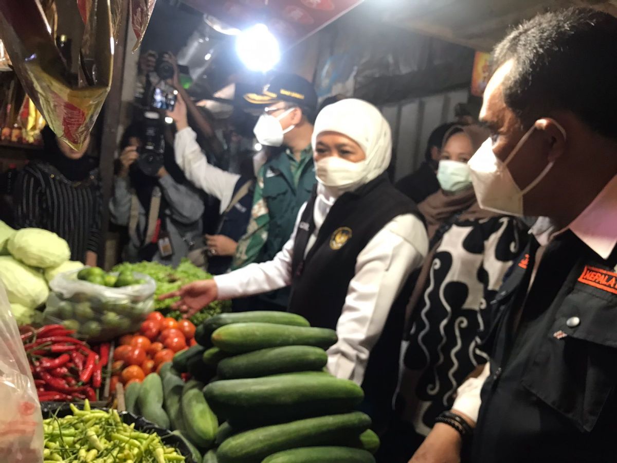 Gubenur Khofifah Tinjau Pasar Larangan Sidoarjo, Ini Temuannya