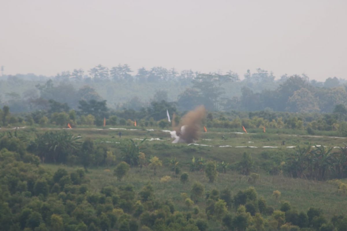 Latihan air to ground oleh Lanud Iswahjudi di AWR Pulung Ponorogo (Foto: Humas Lanud Iswahjudi/jatimnow.com)