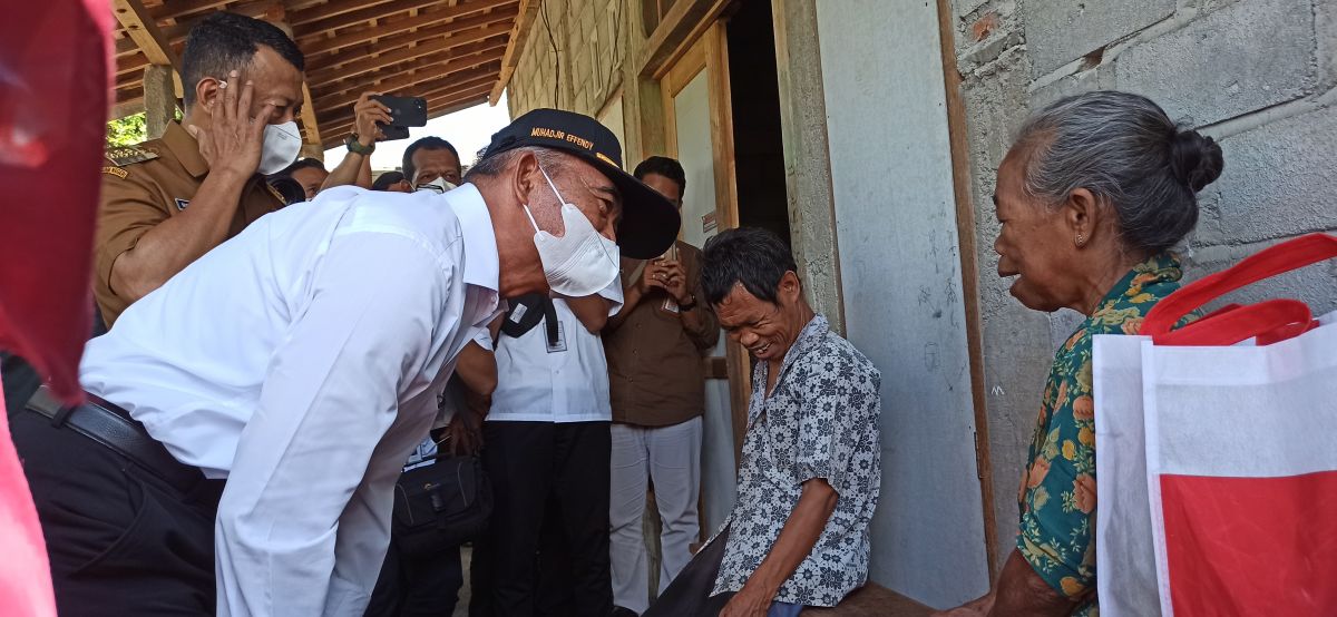 Menko PMK Muhadjir Effendy saat kunjungan kerja di Ponorogo. (Foto: Mita Kusuma/jatimnow.com)