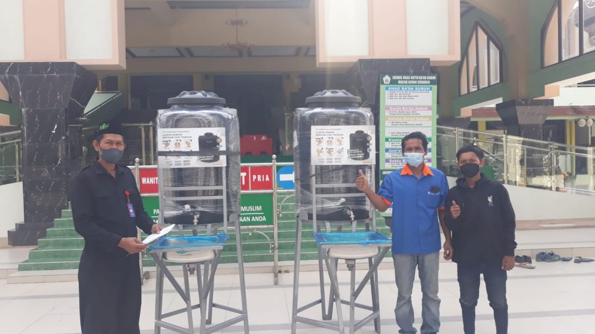 Tandon halal yang dibagikan ke masjid-masjid di Jawa Timur. (Foto:  PT. Tedmonindo Pratamasemesta for jatimnow.com)