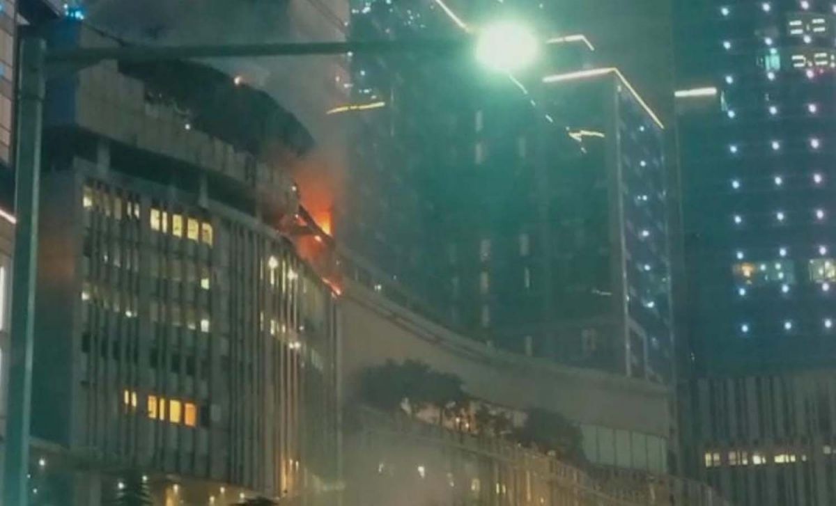 Tunjungan Plaza saat kebakaran beberapa waktu lalu. (Foto: Dok jatimnow.com)