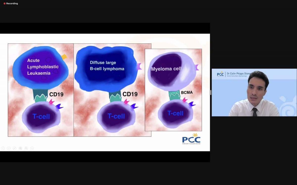 Zoom pengenalan terapi Sel T CAR untuk kanker darah (Foto: Farizal Tito/jatimnow.com)