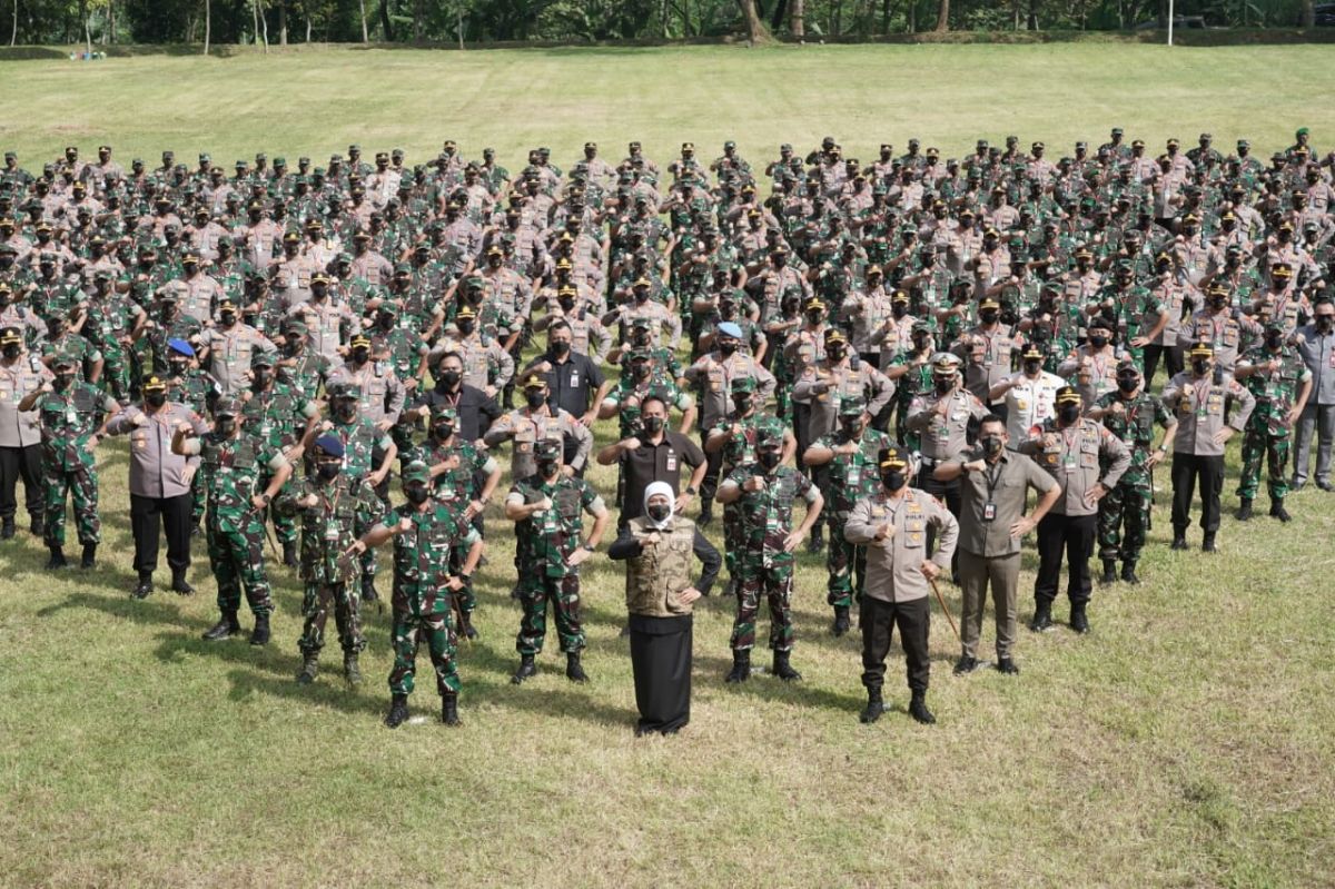 Apel Sinergitas TNI-Polri di Daerah Latihan Kodam V/Brawijaya di Sidodadi, Lawang.(Foto: Humas Pemprov Jatim/jatimnow.com)