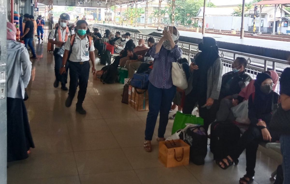 Arus balik di Stasiun Madiun (Foto: Humas Daop 7 Madiun PT KAI/jatimnow.com)