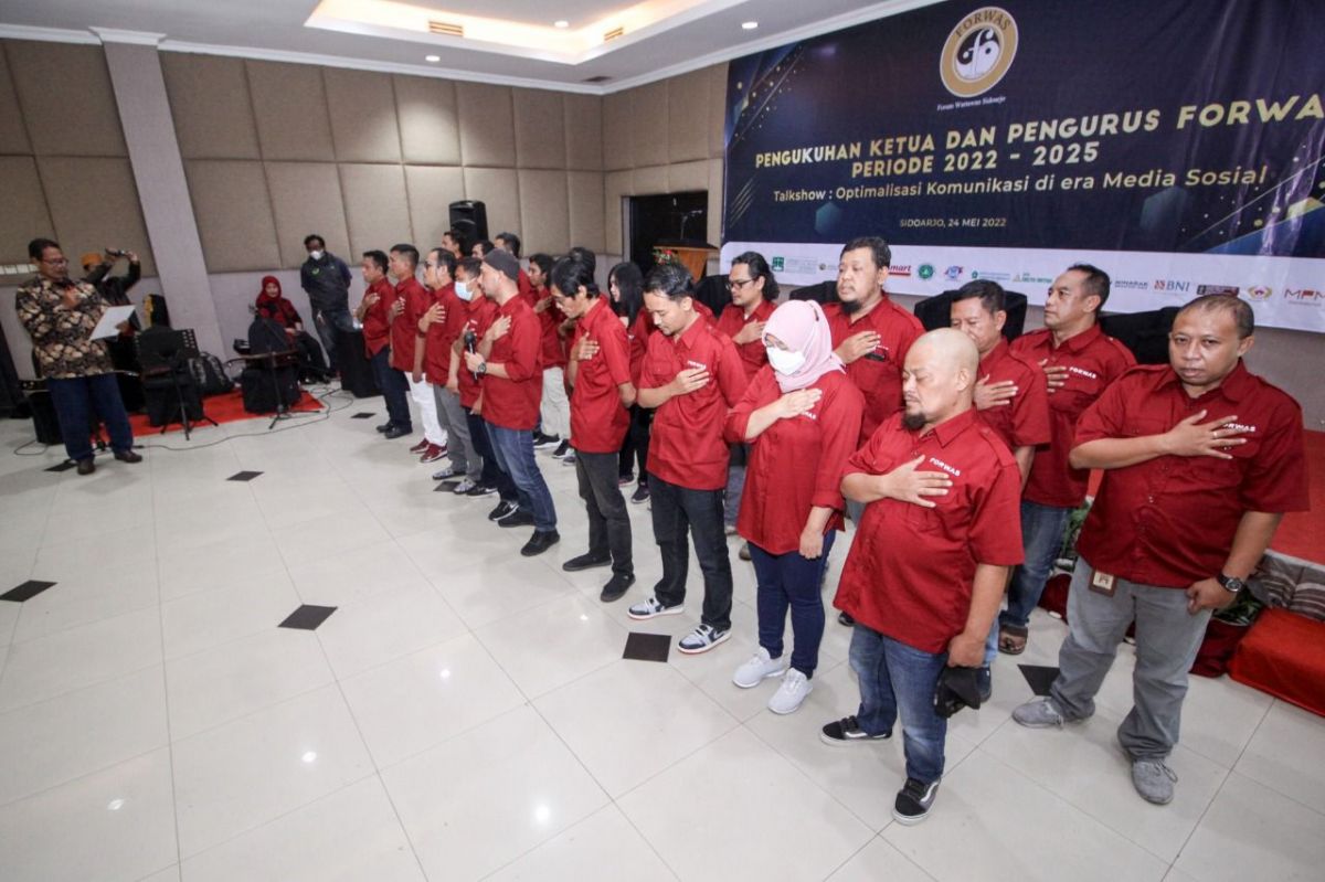 Proses pelantikan pengurus Forwas. (Foto: Zainul Fajar/jatimnow.com)