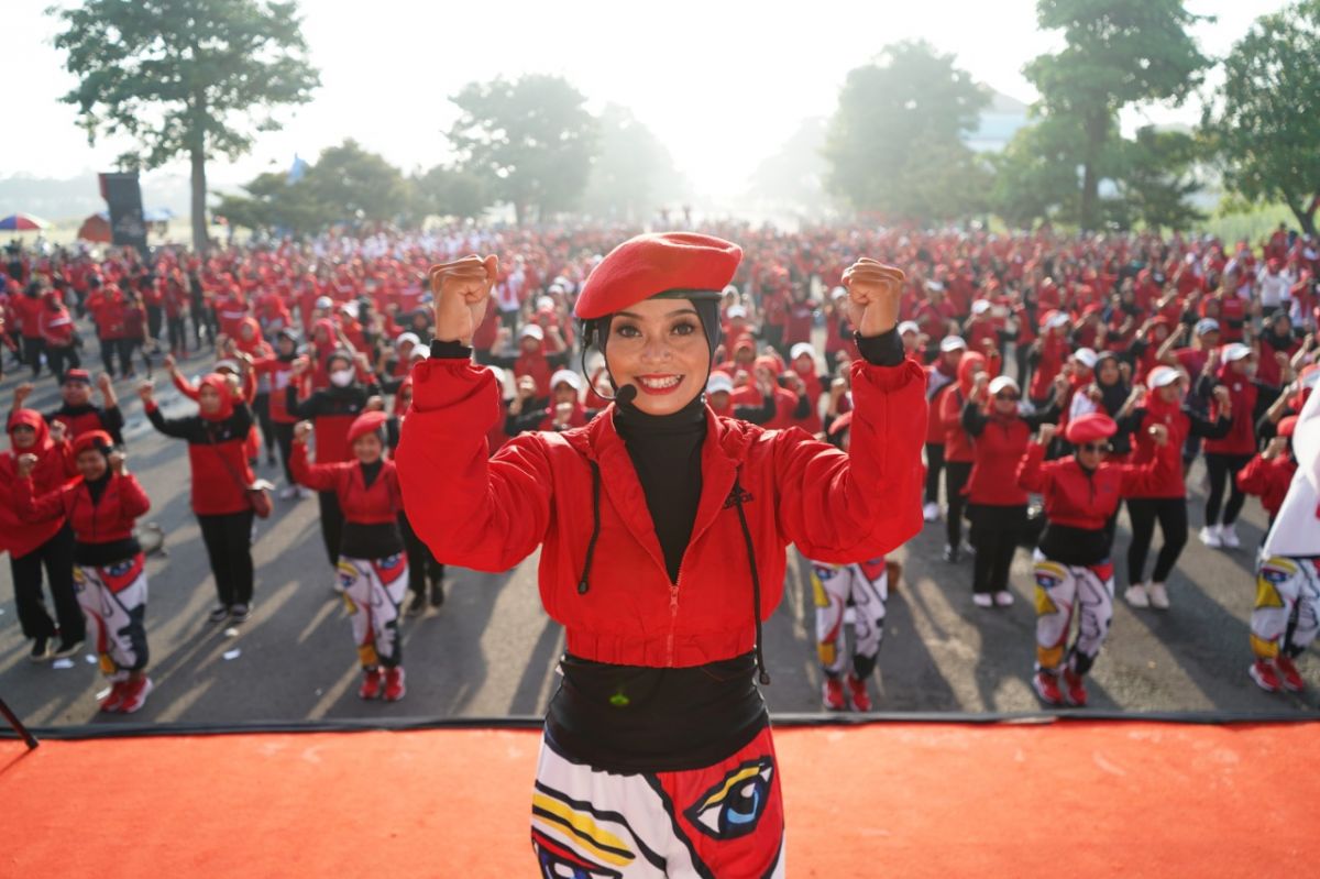 SICITA PDI Perjuangan Kabupaten Kediri di Simpang Lima Gumul (SLG) 