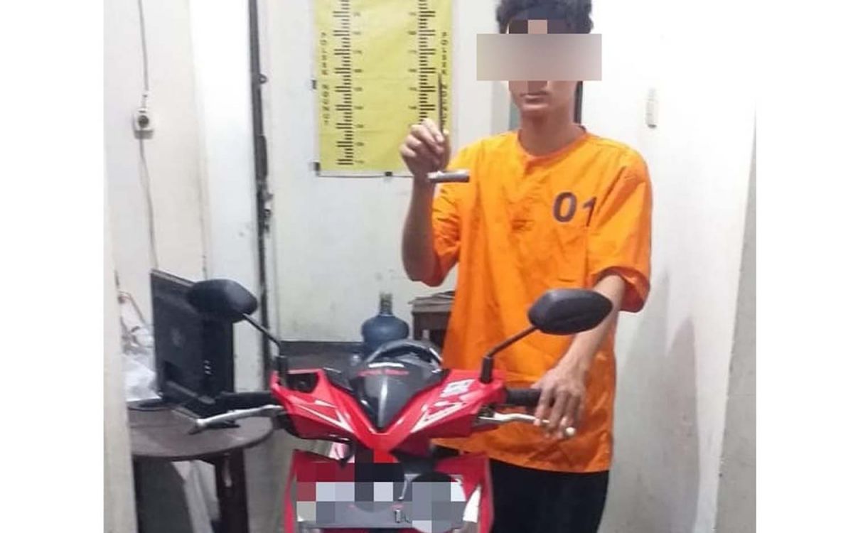 Pemuda pencuri motor kakak kandung di Tulungagung (Foto: Dok. Polsek Ngunut)