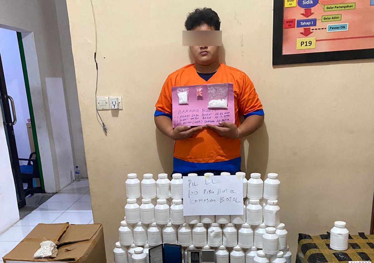 75 Gram Sabu hingga 500 Ribu Butir Pil Koplo Disita dari Pengedar di Sidoarjo
