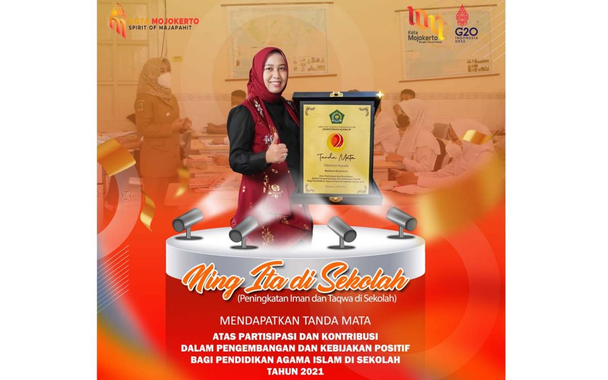 Program Ning Ita di Sekolah sabet penghargaan dari Kementerian Agama RI (Foto: Dinas Kominfo Kota Mojokerto)