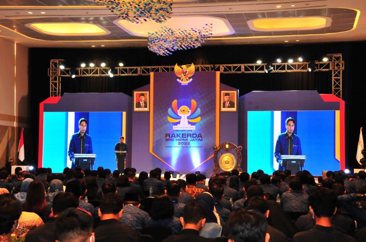 Rapat Kerja Daerah (Rakerda) XVI BPD HIPMI Jatim. (Foto: Zain Ahmad/jatimnow.com)
