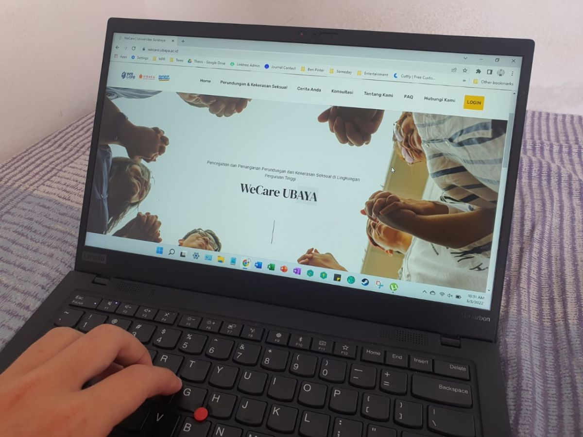 Aplikasi WeCare.(Foto: Humas Ubaya)