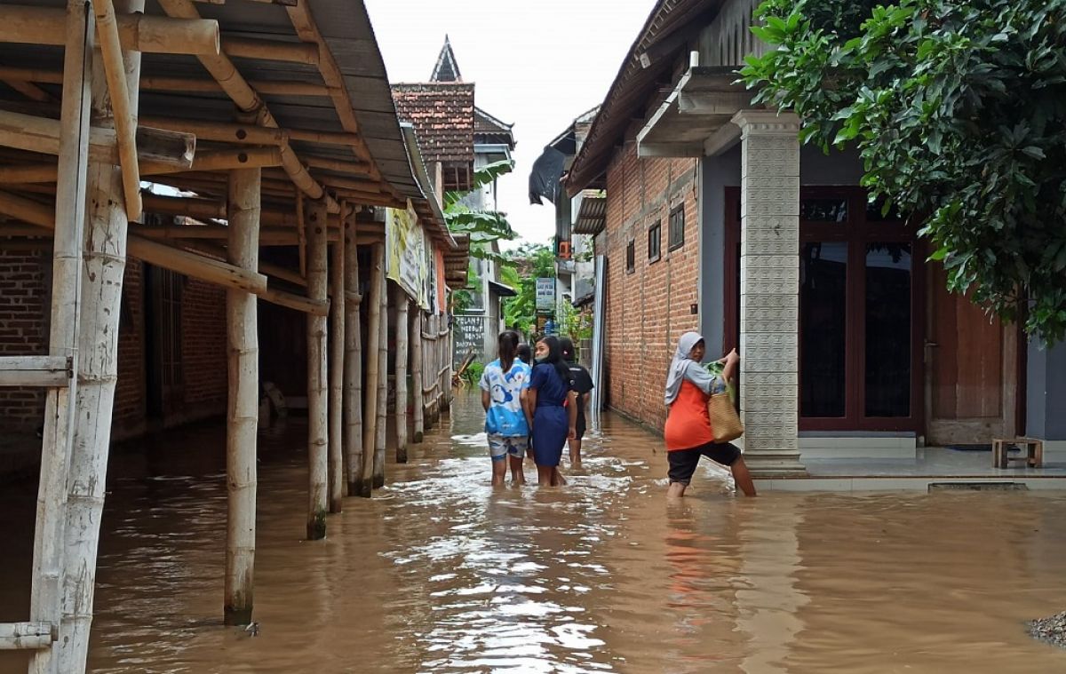 Banjir di Kabupaten Ponorogo (Foto: Mita Kusuma/jatimnow.com)
