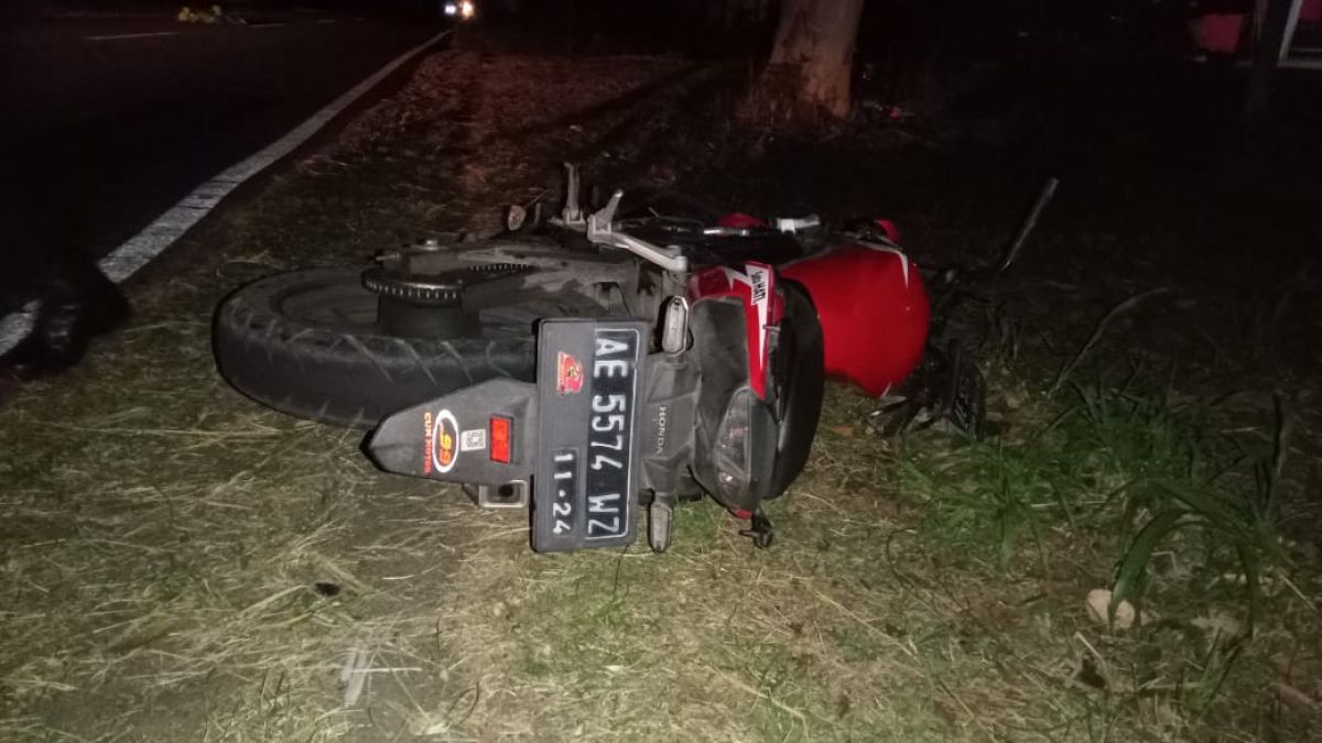 Kecelakaan di Jalan Raya Ponorogo-Pacitan, Utara lapangan Jepun, Desa/Kecamatan Balong.(Foto: Polsek Balong/jatimnow.com)