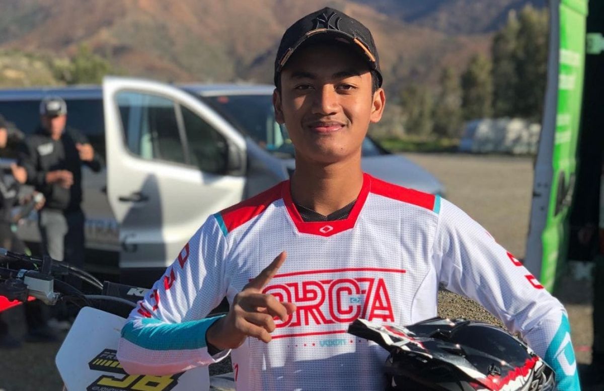 Ananda Rigi Aditya, Crosser asal Lamongan yang berlaga di even dunia di NTB. (Foto: Ananda Rigi Aditya for jatimnow.com)