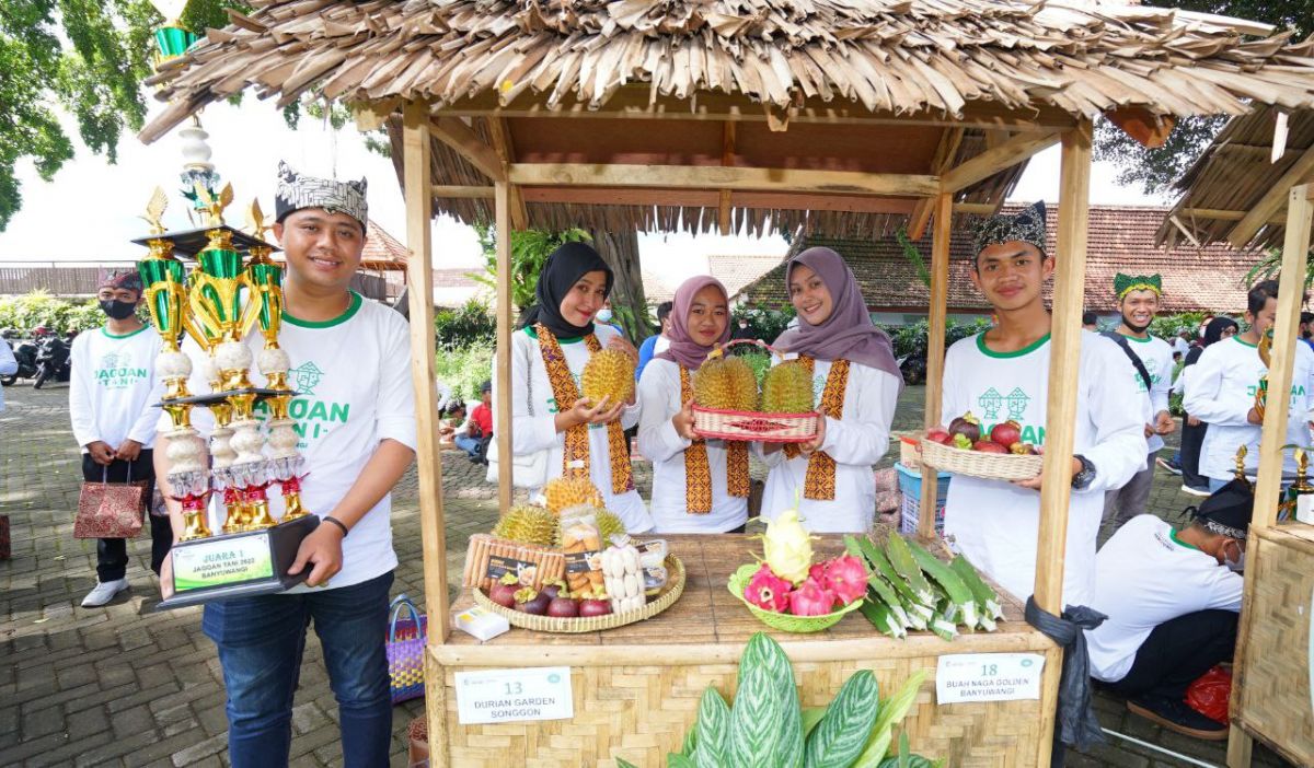 Startup pertanian Durian Garden dari Desa Bayu, Kecamatan Songgon berhasil menjuarai kompetisi Jagoan Tani Banyuwangi 2022. (Foto: Humas Pemkab Banyuwangi/jatimnow.com)