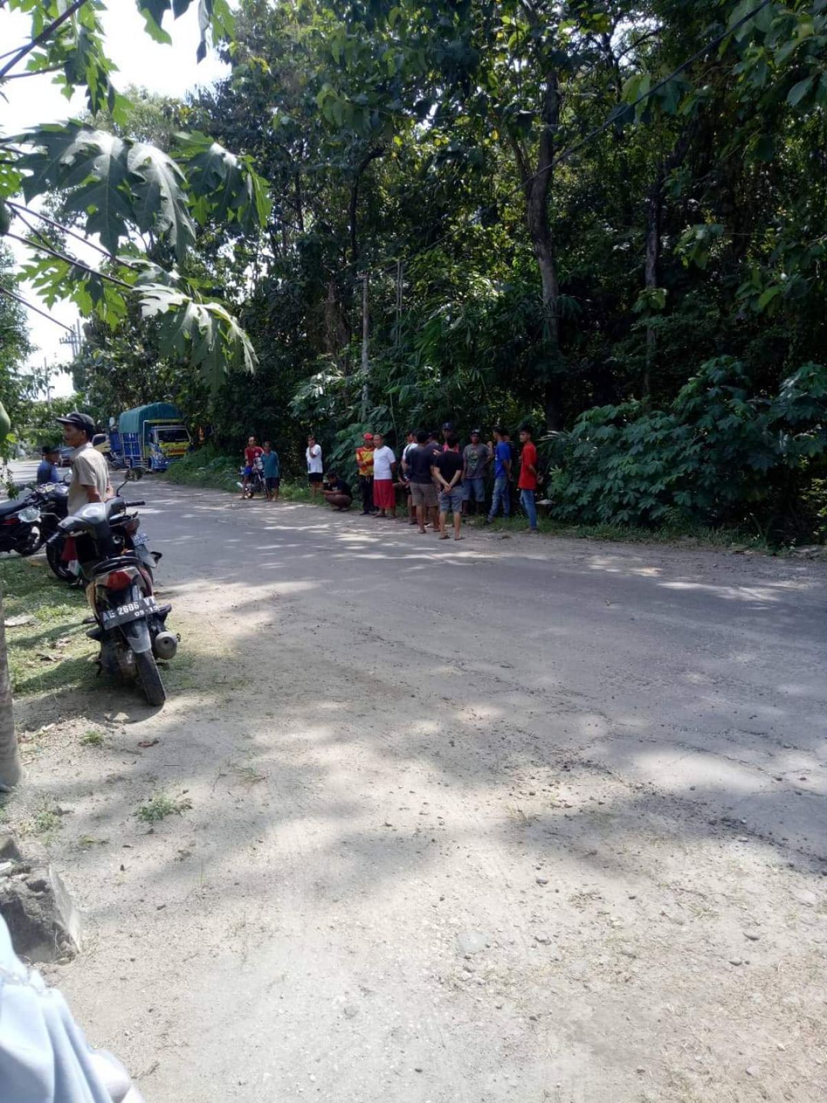 Lokasi kecelakaan tunggal di Ponorogo (Foto: Facebook di ICWP Ponorogo)