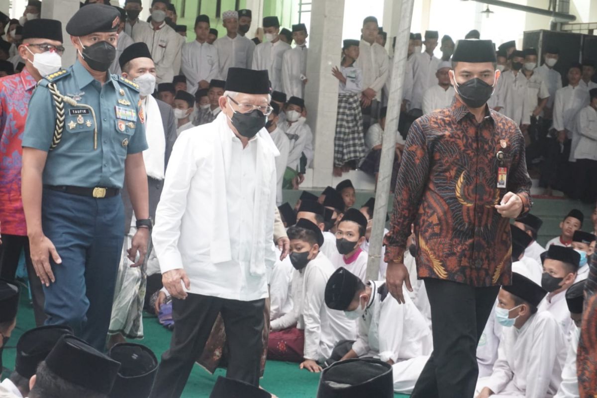 Wakil Presiden RI KH Ma'ruf Amin saat mengunjungi Ponpes Darul Ulum Jombang (Foto-foto: Elok Aprianto/jatimnow.com)
