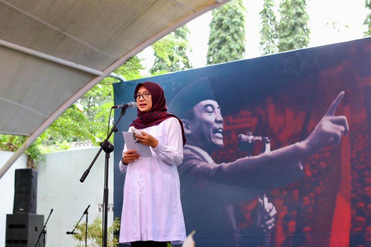 Bupati Banyuwangi Ipuk Fiestiandani untuk mengajak para pemuda bergotong royong bangun daerah. (Foto: Humas Pemkab Banyuwangi)